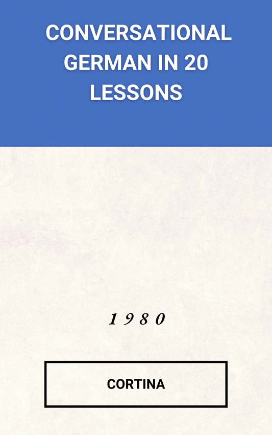 Cortina Method Conversational German in 20 Lessons (Hardcover) + Audio